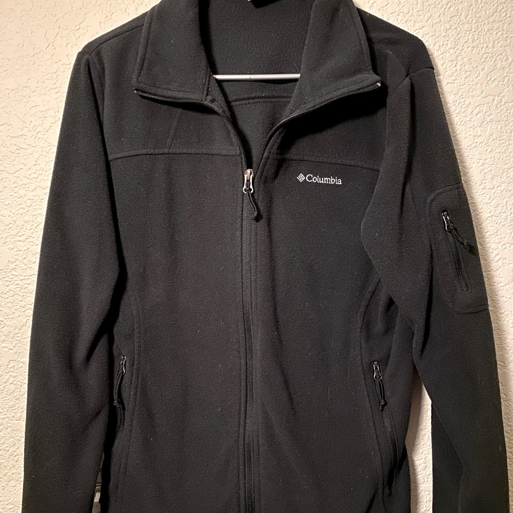 Black Columbia fleece zip up jacket